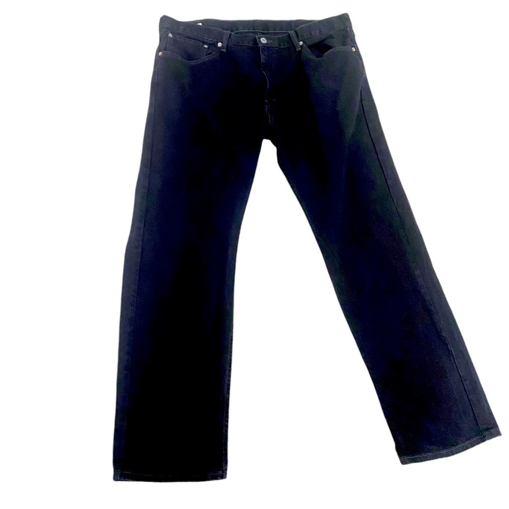 Men’s Levi’s black 505 straight leg denim jeans 100% cotton red tab size 40 x 32